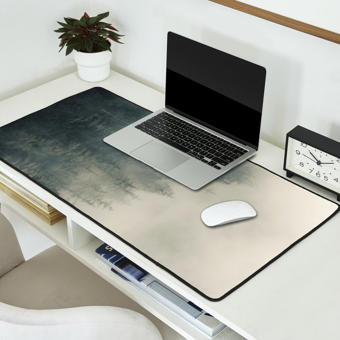 Misty Pine Forest 2 Desk Mat Gallery Image 2
