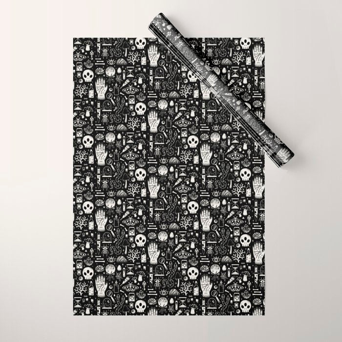 Curiosities: Bone Black Wrapping Paper Gallery Image 1