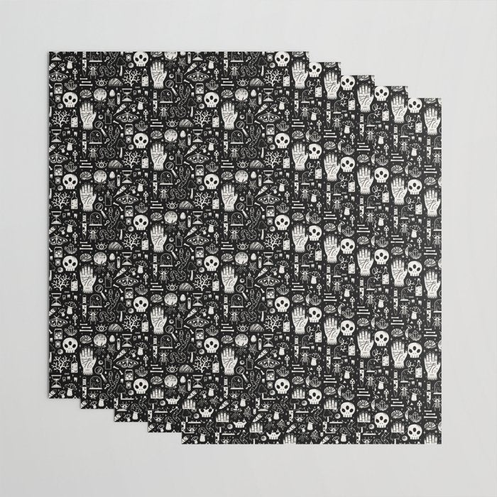 Curiosities: Bone Black Wrapping Paper Gallery Image 3