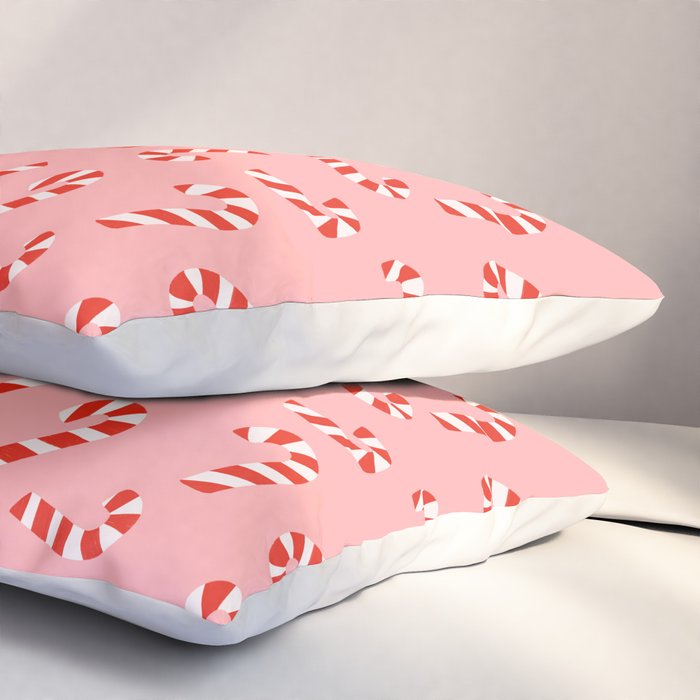Candy Canes - Pink Pillow Sham Gallery Image 3
