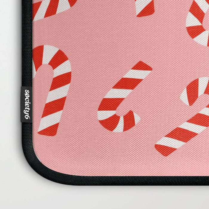 Candy Canes - Pink Laptop Sleeve Gallery Image 3