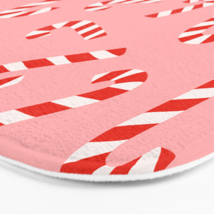 Candy Canes - Pink Bath Mat Gallery Image 3