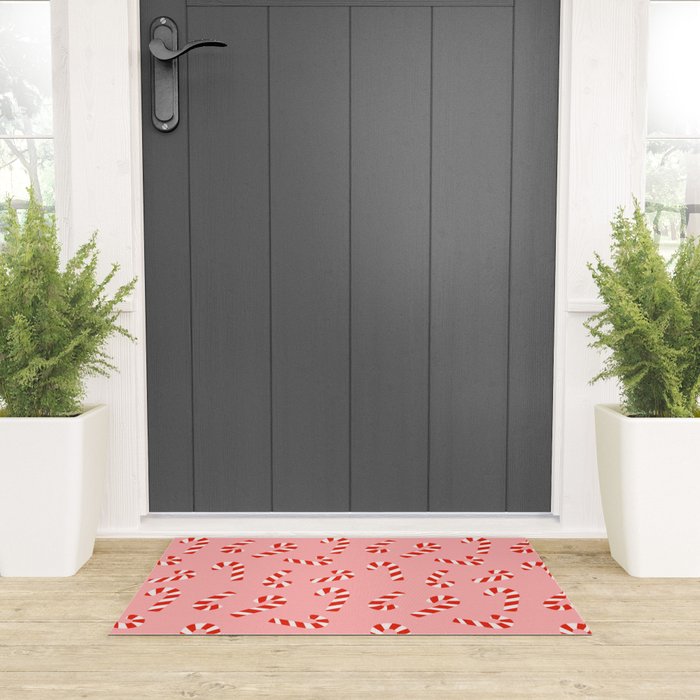 Candy Canes - Pink Welcome Mat Gallery Image 3