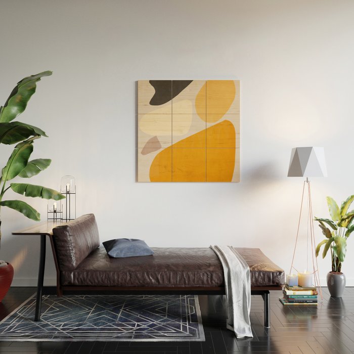 Abstract Shapes 35 Wood Wall Art Gallery Image 2