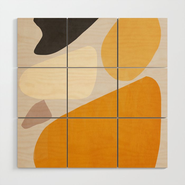 Abstract Shapes 35 Wood Wall Art Gallery Image 1