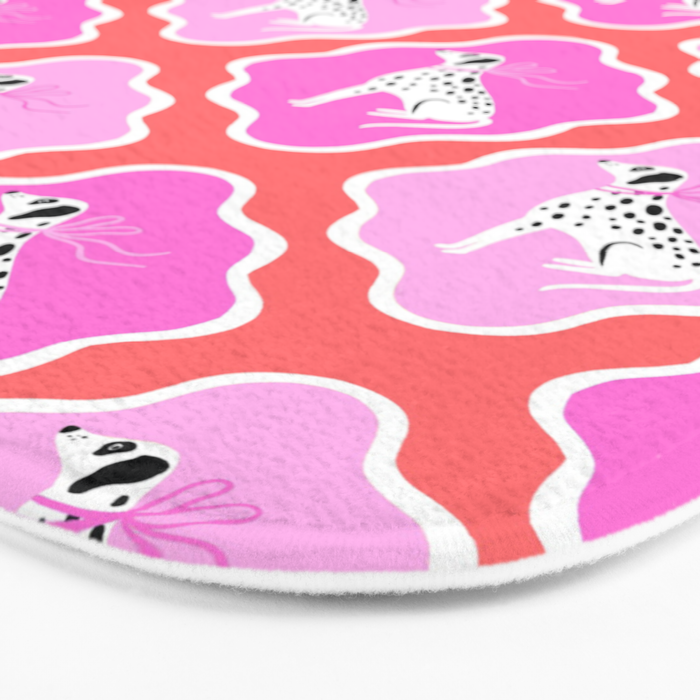 Dalmatians in Pink and Red Bath Mat Gallery Image 3
