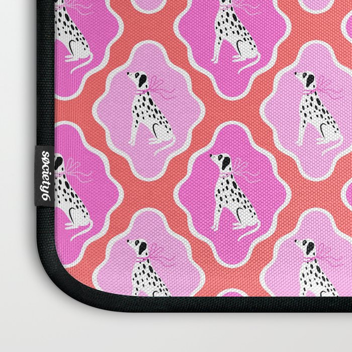 Dalmatians in Pink and Red Laptop Sleeve Gallery Image 3