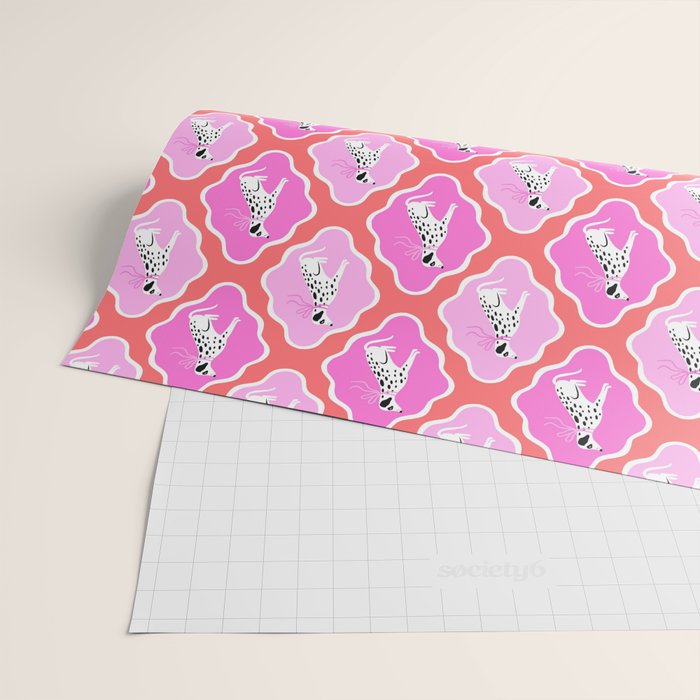 Dalmatians in Pink and Red Wrapping Paper Gallery Image 2