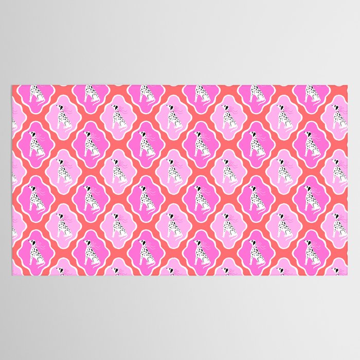 Dalmatians in Pink and Red Tablecloth Gallery Image 2