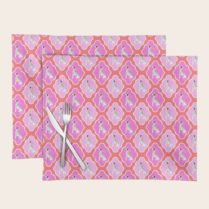 Dalmatians in Pink and Red Placemat Gallery Image 1