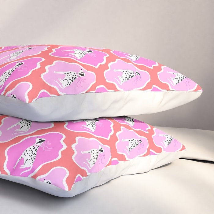 Dalmatians in Pink and Red Pillow Sham Gallery Image 3