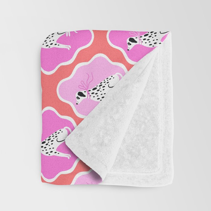 Dalmatians in Pink and Red Throw Blanket Gallery Image 3