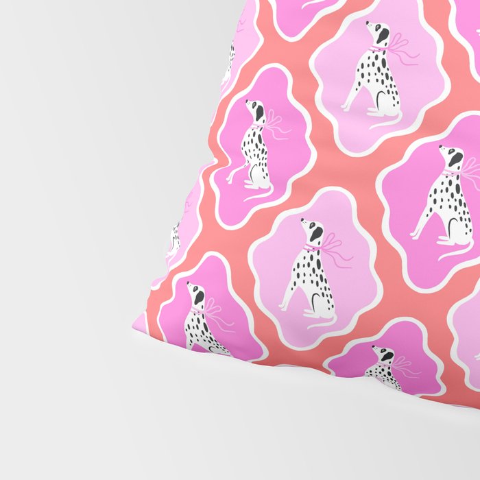 Dalmatians in Pink and Red Pillow Sham Gallery Image 4