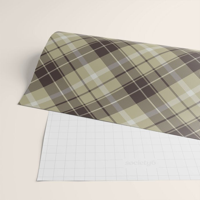 Modern Neutral Plaid Design Wrapping Paper Gallery Image 2