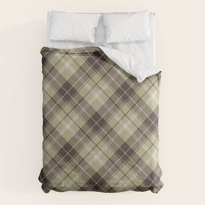 Modern Neutral Plaid Design Comforter Gallery Image 1