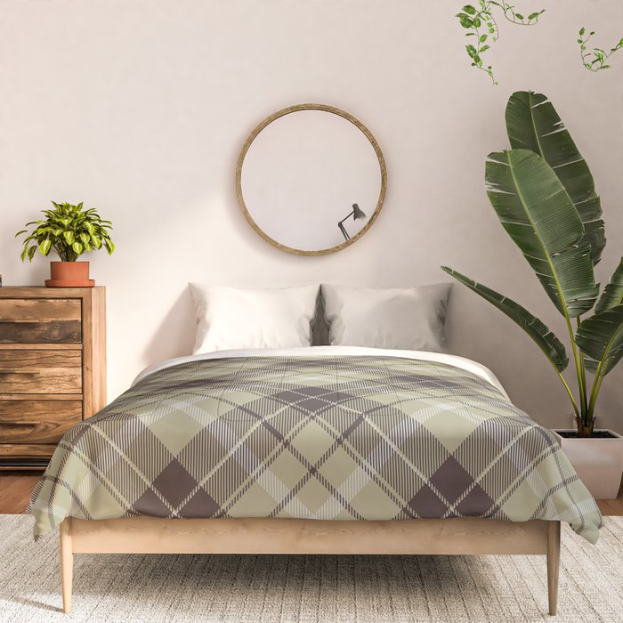 Modern Neutral Plaid Design Comforter Gallery Image 3