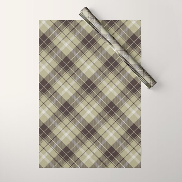 Modern Neutral Plaid Design Wrapping Paper Gallery Image 1
