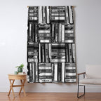 Music Cassette Stacks - Black and White - Something Nostalgic IV #decor #society6 #buyart Window Curtain Gallery Image 5