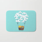 Hot cloud balloon - sun and rainbow Bath Mat Gallery Image 1