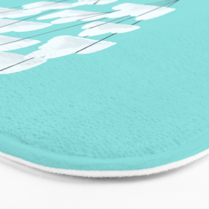 Hot cloud balloon - sun and rainbow Bath Mat Gallery Image 3