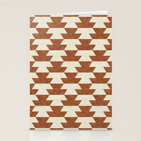 boho geometric aztec in ginger Stationery Card Gallery Image 2