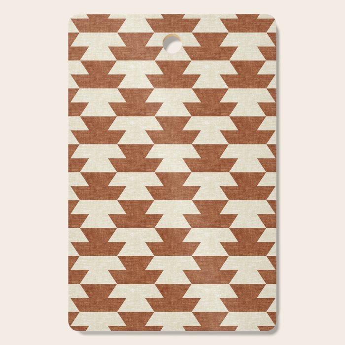 boho geometric aztec in ginger Cutting Board Gallery Image 1