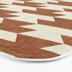 boho geometric aztec in ginger Bath Mat Gallery Image 3