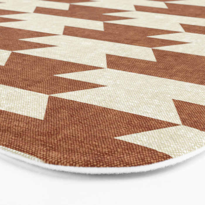 boho geometric aztec in ginger Bath Mat Gallery Image 3