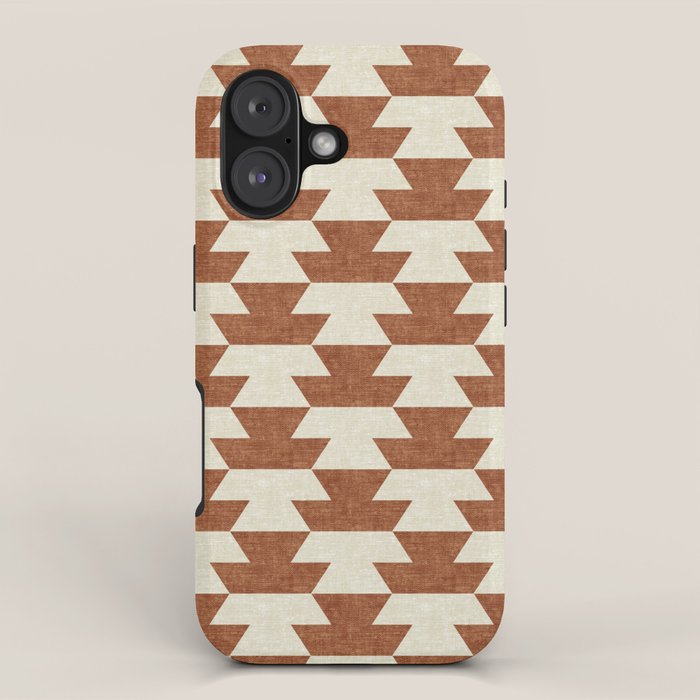 boho geometric aztec in ginger iPhone Case Gallery Image 1