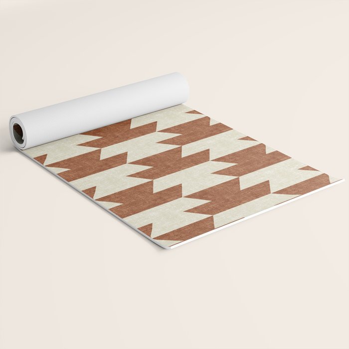 boho geometric aztec in ginger Yoga Mat Gallery Image 2