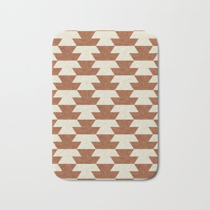 boho geometric aztec in ginger Bath Mat Gallery Image 1