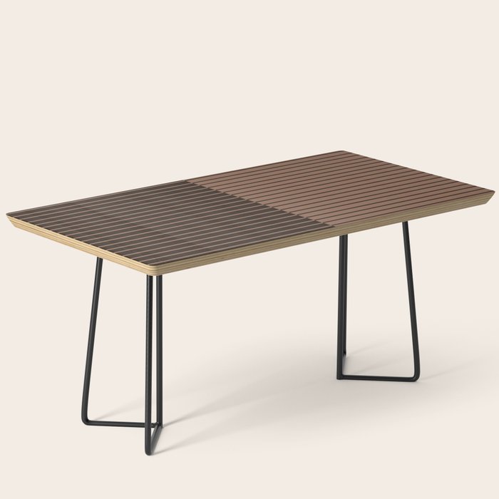 Color Block Lines XLI Dark Mocha Coffee Table Gallery Image 1