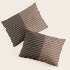Color Block Lines XLI Dark Mocha Pillow Sham Gallery Image 3