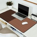 Color Block Lines XLI Dark Mocha Desk Mat Gallery Image 2