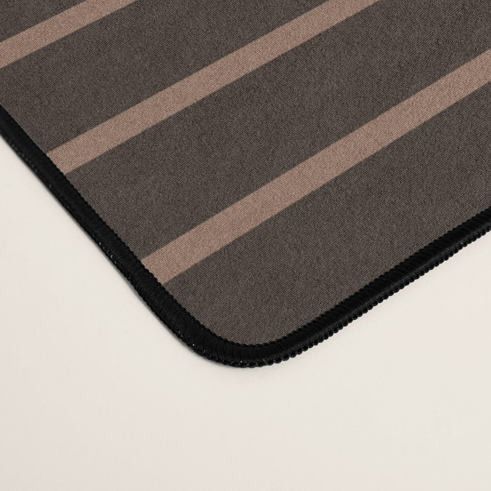 Color Block Lines XLI Dark Mocha Desk Mat Gallery Image 4