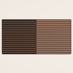 Color Block Lines XLI Dark Mocha Desk Mat Gallery Image 3