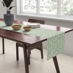 Rustic Herringbone in Sage Green Table Runner Gallery Image 2