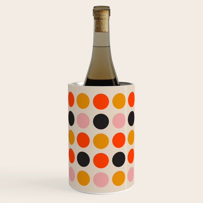 Retro Bauhaus Dots | 70s European Pattern Wine Chiller Gallery Image 1