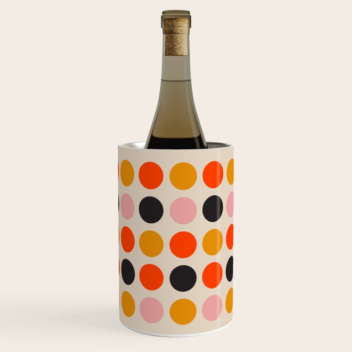Retro Bauhaus Dots | 70s European Pattern Wine Chiller Gallery Image 3