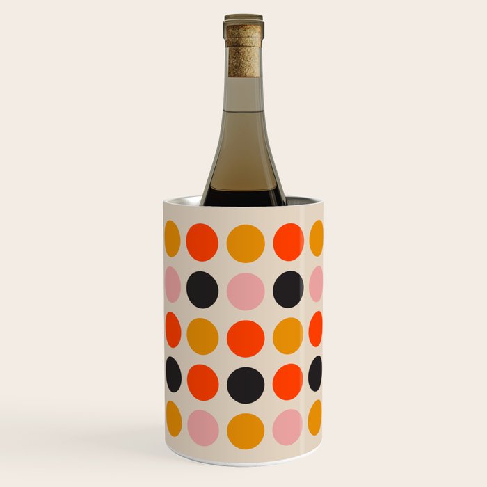 Retro Bauhaus Dots | 70s European Pattern Wine Chiller Gallery Image 2