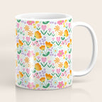 Colorful retro flower folk art pattern Coffee Mug Gallery Image 1