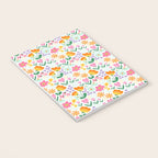 Colorful retro flower folk art pattern Notebook Gallery Image 3
