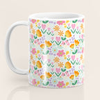 Colorful retro flower folk art pattern Coffee Mug Gallery Image 3