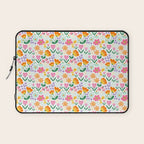 Colorful retro flower folk art pattern Laptop Sleeve Gallery Image 1