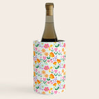 Colorful retro flower folk art pattern Wine Chiller Gallery Image 1
