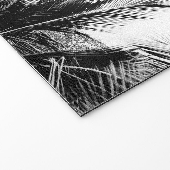 Big Island Palms - Black and White Photography, Tropical Nature Welcome Mat Gallery Image 2