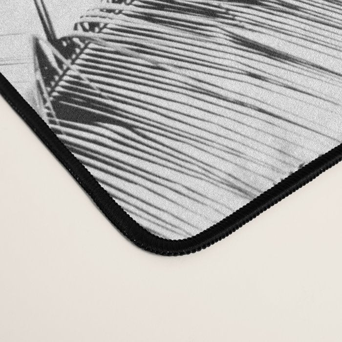 Big Island Palms - Black and White Photography, Tropical Nature Desk Mat Gallery Image 4