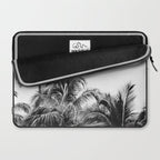 Big Island Palms - Black and White Photography, Tropical Nature Laptop Sleeve Gallery Image 2