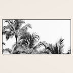 Big Island Palms - Black and White Photography, Tropical Nature Desk Mat Gallery Image 3