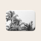Big Island Palms - Black and White Photography, Tropical Nature Bath Mat Gallery Image 1